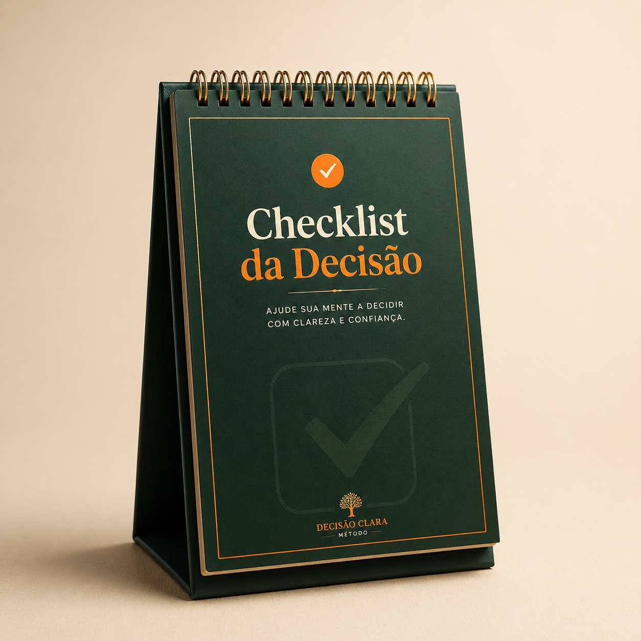 Mockup 3D de Bônus: Checklist da Decisão